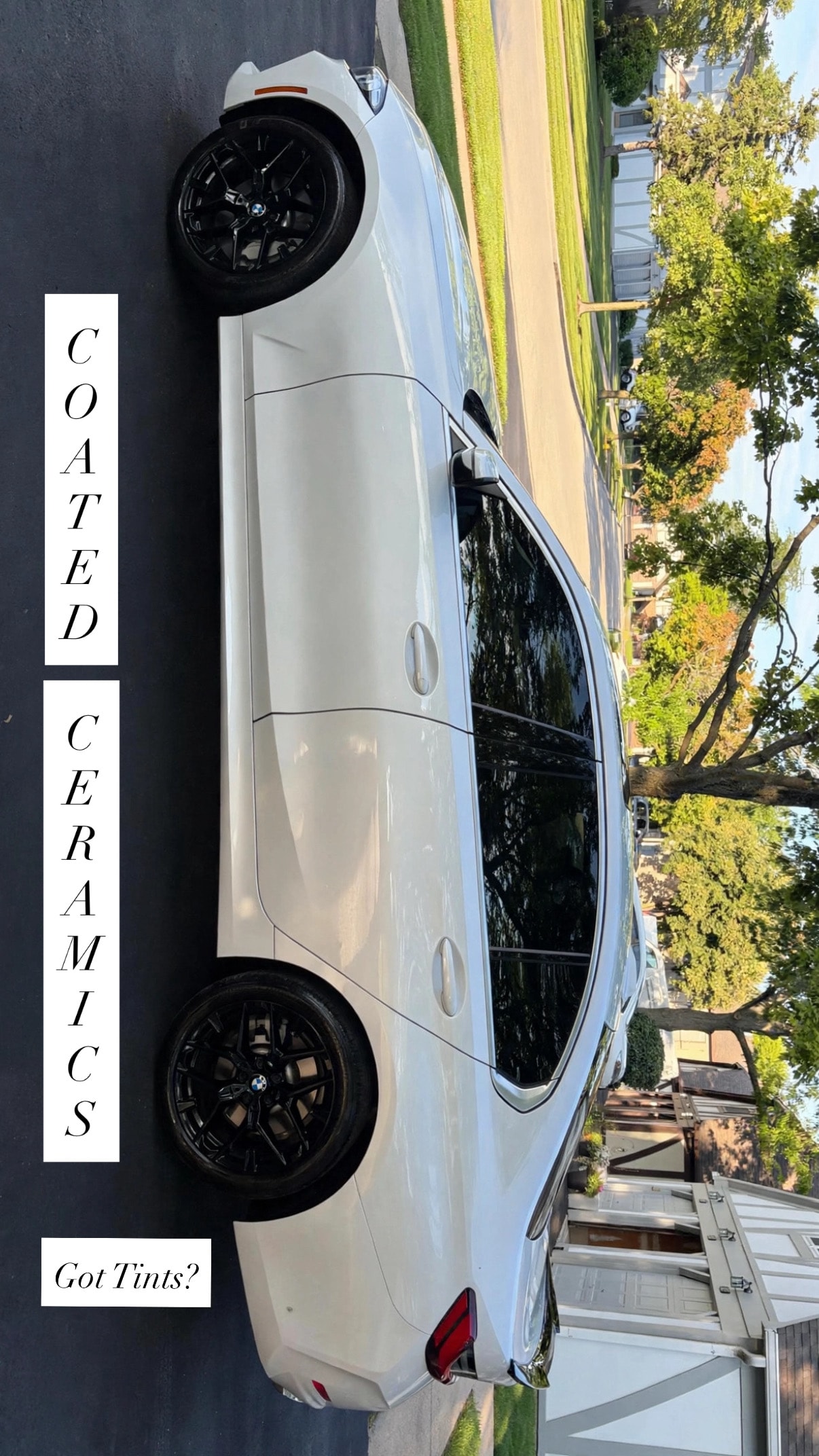 White BMW with ceramic window tint — Coated Ceramics Chicago